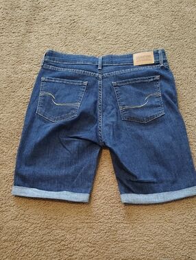 Levi's Dark Blue Denim Bermuda Shorts with Copper Button